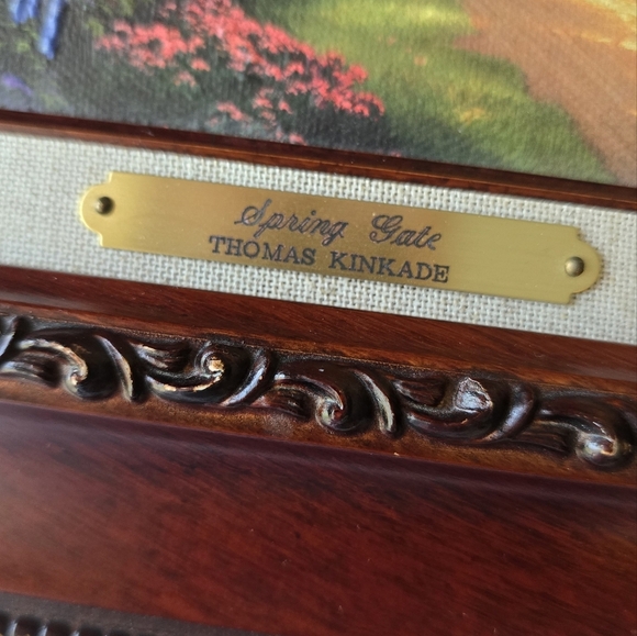 Thomas Kinkade "Spring Gate" Frame Matted COA Access print 12×10 - Picture 10 of 13
